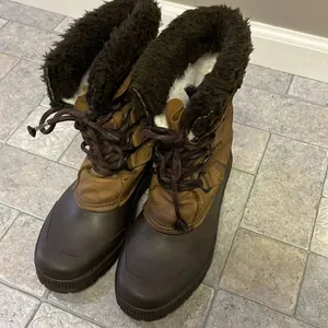 Sorel Badger Brown Women’s Insulated Winter Toe-Up Boots with Faux Fur- Size 7 thumbnail 2