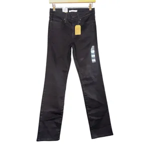 New Levis 314 Shaping Straight Black Jeans Womens 27x30 4 Short Minimalist Basic thumbnail 2