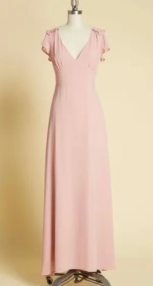 ModCloth You're Flowing Places Maxi Dress in Pink Size 6 thumbnail 1