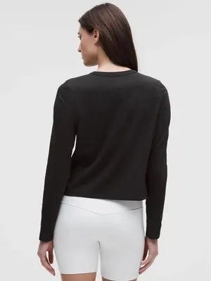 Lululemon Classic-Fit Cotton-Blend Long-Sleeve Shirt in Black - Size 2 thumbnail 3