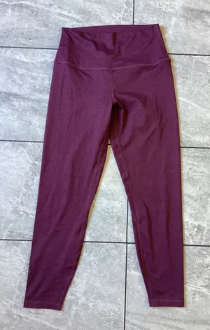 Quince Ultra-Soft High-Rise Legging Heather Barolo Burgundy LB115138 Medium thumbnail 1