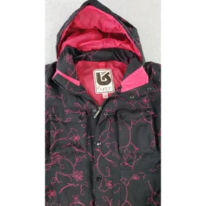 Vintage Burton Y2k Ski‎ Parka Jacket Black Pink Snowboard Hooded Women's Medium thumbnail 4