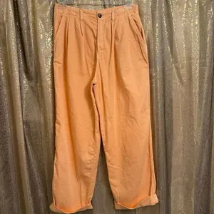 Free People Addy Wide Leg Chino Pants Pastel Light Orange Size 4 NWOT thumbnail 2