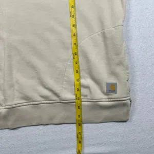 Carhartt Women’s Relaxed Fit Quarter Zip Sweatshirt L Beige Tencel thumbnail 7