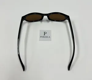 Small oval brown sunglasses / round sunglasses thumbnail 4