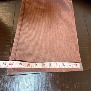 Commense Womens Brown Corduroy Wide Leg Pleated Trousers High‎ Waist Size M NEW thumbnail 5