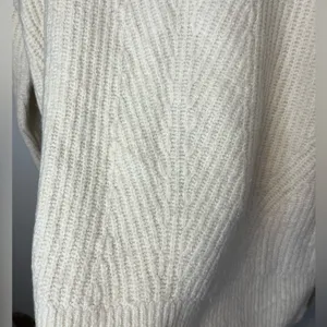 Madewell Mercer Ivory Thick Knit Wool Blend Turtleneck Sweater Sz S thumbnail 3