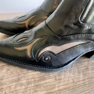 ROPER Women's Sarah Tooled Inlay Pointed Toe Shorties Boot Size 9 #423A thumbnail 4
