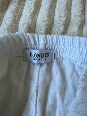 Blondes Boutique White Linen Pants thumbnail 2