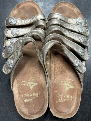 Dansko Women’s Size 37 (6.5-7) Janie Bronze Strappy Sandals thumbnail 2