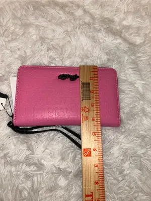 NWT Ed Hardy Zip Around Wristlet - Embossed Screaming Tiger On Pink thumbnail 6