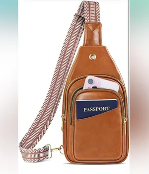 Sling Bag for Women Faux Leather Fanny Pack Detachable Strap Crossbody Bag FC1 thumbnail 8