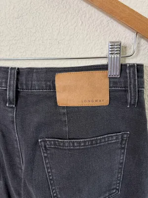 Longway Sunrise Jean Wide Leg Charcoal Black Womens Size 26 thumbnail 5