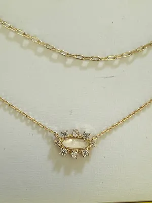 Kendra Scott Emma Framed Gold Layered Necklace Set New thumbnail 3
