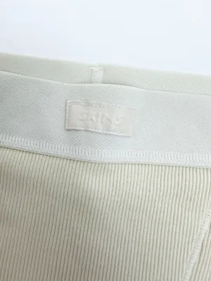 SKIMS Cotton Rib Boxer Shorts Bone Ivory thumbnail 6