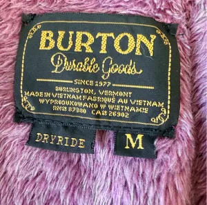 BURTON Dryride Plush Fleece Zip Up Jacket Mauve Purple High Loft | Size Medium thumbnail 9