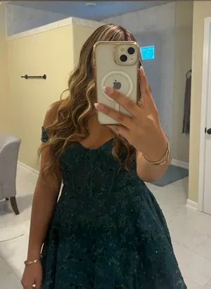 Dillard's Dress Homecoming Green thumbnail 1