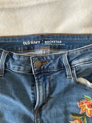 Embroidered blue jeans old navy  thumbnail 4