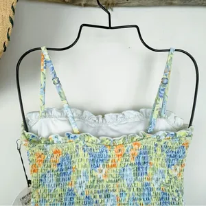 Lost and Wander Mountain Bloom Smocked One Piece Swimsuit Swimwear Size S thumbnail 3