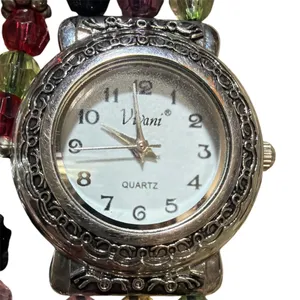 Vivani Women's Multicolor Beaded Stretch Band Quartz Watch thumbnail 2
