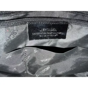 ARCADIA Leather Womens Black Handbag Satchel Bag Made In Italy Classic Chic thumbnail 6