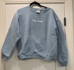 Barstool Sports Call Her Daddy I Am Unwell Sweatshirt Light Blue Large CHD thumbnail 1