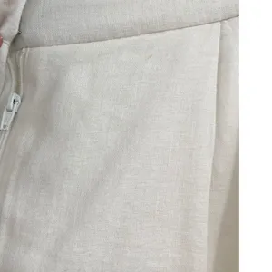 Abercrombie Sloane Tailored Shorts Linen Blend High Rise White Size 32‎ 14R thumbnail 5