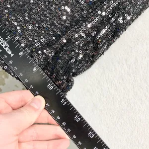White Fox Sequin Flare Pants‎ Womens Sz S Black Sparkly Wide Leg Party Polyester thumbnail 3