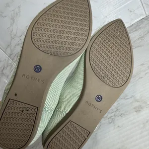 Rothy's The Point Shoes Womens Size 7.5 Green Knit Flats‎ Washable Eco Friendly thumbnail 8