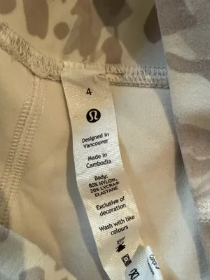 Lululemon Align Leggings High Rise pant 28” Cheetah Camo Antique White/Gray thumbnail 4