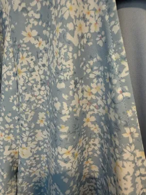 ARULA Pale Blue Floral Skort with White Print Size 1X thumbnail 4