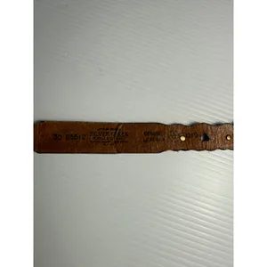 Silver Creek Collection Western Tooled Leather Belt Red Brown‎ Buckle 30 thumbnail 4