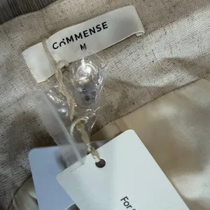 Commense Old Money Linen Blend Elegant Casual Khaki Vest Shorts Set M thumbnail 5