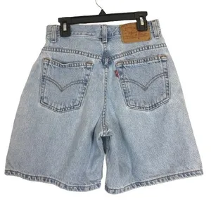 Levis 977‎ Shorts Vintage 80s High Waisted Light Wash Denim Jorts Summer Size 3 thumbnail 2