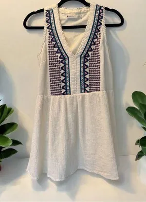 Paper Crane Embroidered Tunic/Mini Dress Small thumbnail 1