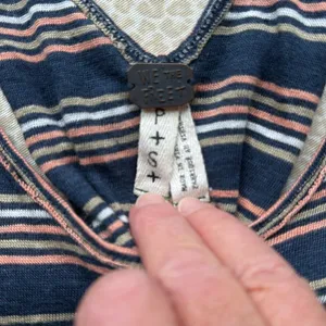 We The Free Best Night Twist Racerback Navy Striped Tank Top Size S thumbnail 7
