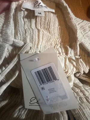 Elan Gauzy Khaki Maxi dress with tie front detail, size M, NWT thumbnail 6