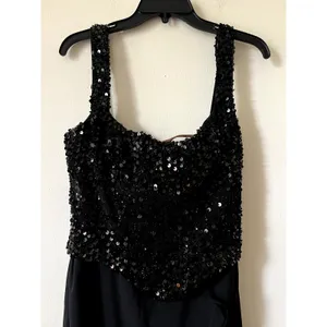 Oh Polly Robina Embellished Ruffle-Trim Corset Gown Maxi Dress in Black size 4 thumbnail 4