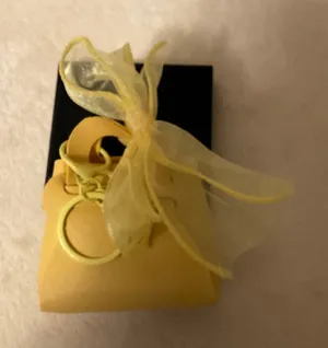 Yellow Mini Purse Key & Card Holder Charm thumbnail 1