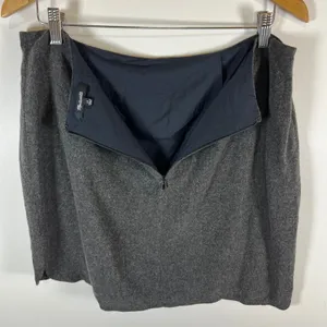 Madewell Womens Gray Wool Blend Mini Skirt Size 12 Lined Back Zip Heathered‎ thumbnail 6