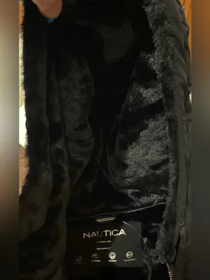 Nautica NWT Women Size M Black Hooded Puffer Jacket Coat Water Resistant Stretch thumbnail 7
