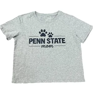 New Penn State Mom T-Shirt Gray Womens Short Sleeve Paw Print Size Medium thumbnail 1