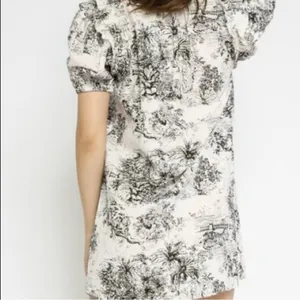 Olivaceous Toile Puff Sleeve Mini Dress thumbnail 3