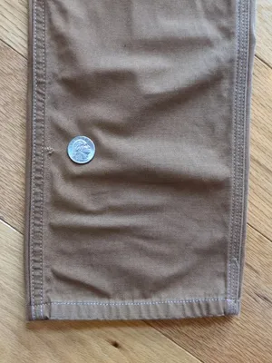 Carhartt SALES SAMPLE Womens Sz 4 Brown Canvas Carpenter Work Pants Pima Nylon thumbnail 11