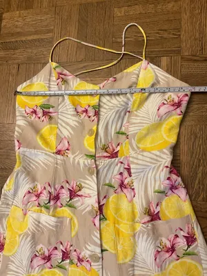 NWOT Lemon Floral Midi Linen Blend Dress thumbnail 13