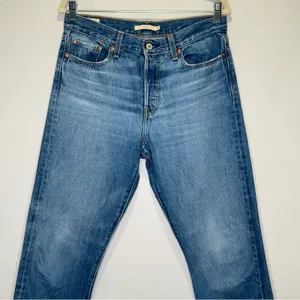 Levi’s‎ Wedgie Straight Fit Denim High Rise Button Fly Jeans Medium Wash thumbnail 5