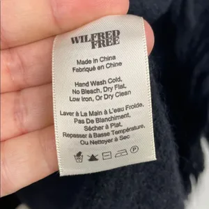 Wilfred Free Black Alpaca Wool Blend Sweater Vest with Fringe size Small thumbnail 13