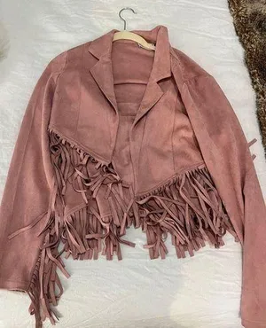 Pink Fringe Skirt and Jacket Set thumbnail 1