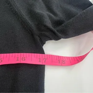 Cuyana Classic Cotton Cashmere V-neck‎ Sweater Black Size XS Silk Lightweight thumbnail 4