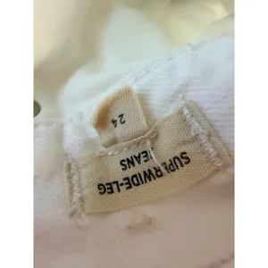 Madewell Superwide-Leg Jeans High Rise White Denim Size 24 thumbnail 5